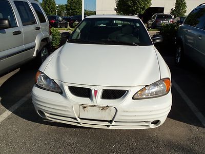 No reserve 99 pontiac grand am 4dr fwd v6 fi white / gray cloth int cln carfax