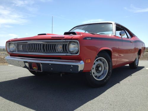 1971 plymouth duster 340, 4spd 3:91's, oe rotisserie resto,