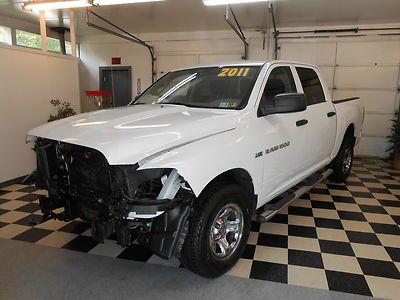 2011 dodge ram crew cab 4x4 hemi 5.7 37k no reserve salvage rebuildable