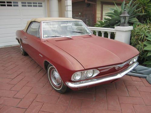 1966 chevy corvair corsa original turbo convertible power top telescopic wheel