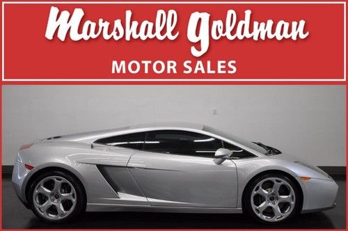 2004 lamborghini gallardo silver  14,300 miles e gear  cd back up camera