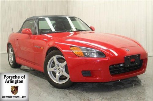 S2000 red convertible manual low miles clean  leather xenon lights 2 door