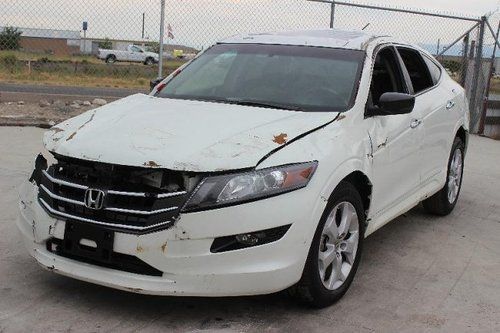 2010 honda accord crosstour ex-l 4wd damaged salvage low miles priced to sell!!