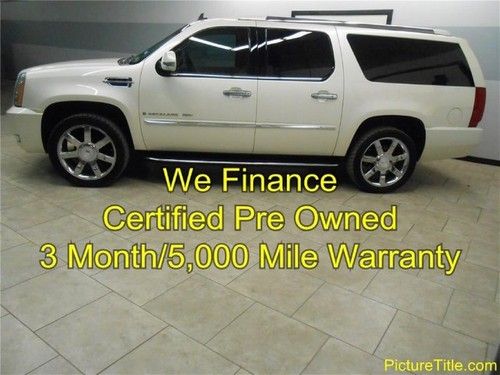 07 escalade esv awd gps navi tv dvd warranty finance texas