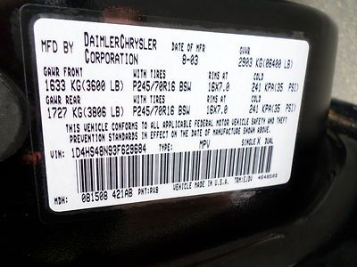 NO RESERVE 2003 DODGE DURANGO 4WD LEATHER 3RD ROW SEAT GREAT CONDITION, image 38