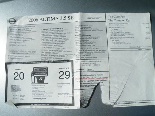 2006 Nissan Altima SE 3.5 V-6 Automatic No Reserve, image 4