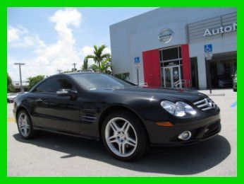 07 black sl-550 5.5l v8 convertible *low mi *amg wheels *multi-contour seats
