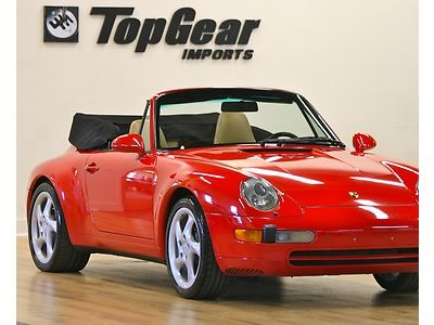 1995 porsche 911 c2 cabriolet guards red with cashmere 18" turbo wheels tiptronc