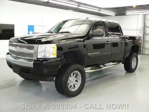 2008 chevy silverado lt1 crew z71 4x4 lift leather 66k texas direct auto