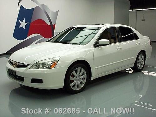 2007 honda accord ex-l v6 heated leather sunroof 76k mi texas direct auto