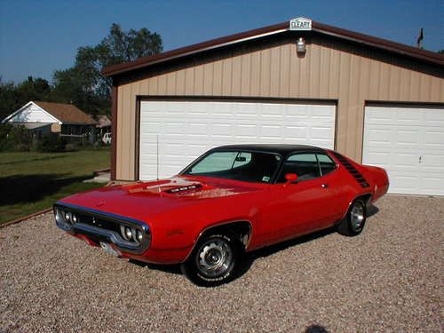 1971 plymouth road runner 383 auto orange 55k original miles numbers matching