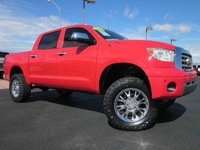2007 toyota tundra limited sr5 crew cab max 4x4 lifted truck~navigation~leather