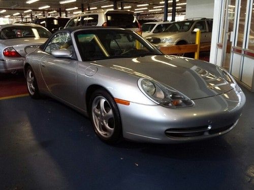 2000 porsche 911 carrera convertable silver/black 6 speed manual trans, low mile