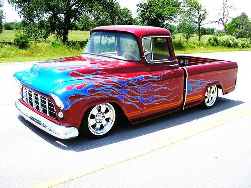 1955 cameo chevy pu custom classic hot rod street show truck magazine cover pu