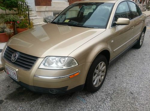 2001 volkswagen passat gls sedan 1.8l moonroof / sunroof, metallic beige / gold