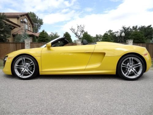 2011 audi r8 525hp quattro r-tronic spyder-1 of only 2 in porsche speed yellow