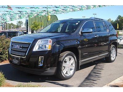 Terrain gmc 2011 black leather heated seats sunroof tow package