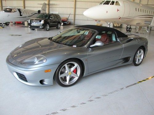 Beautiful 2003 ferrari 360 spider convertible 2-door 3.6l in grigio titanio