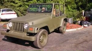 1997 marine green jeep wrangler se sport utility 2-door 2.5l