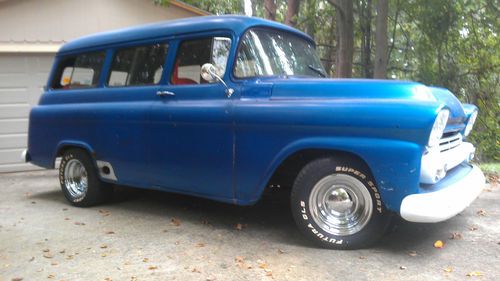 1959 chevy chevrolet suburban hot rod rat rod w/ zz4 crate engine! no reserve!!!