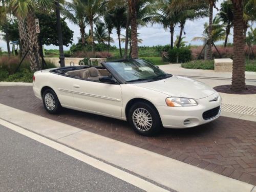 2002 chrysler sebring white 2 door convertible 28k original miles florida car