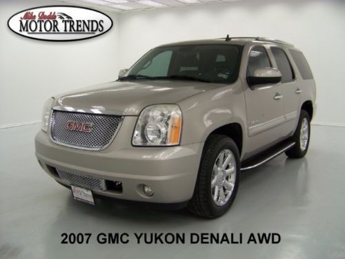Awd denali dvd leather htd seats chrome wheels power tailgate 2007 gmc yukon 76k