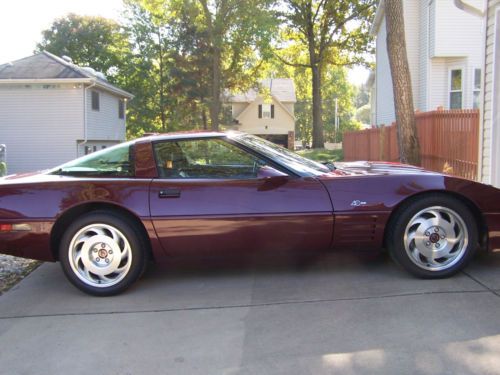 1993 zr1 corvette &#034;king of the hill&#034; 40th anniversary ruby red only 245 produced