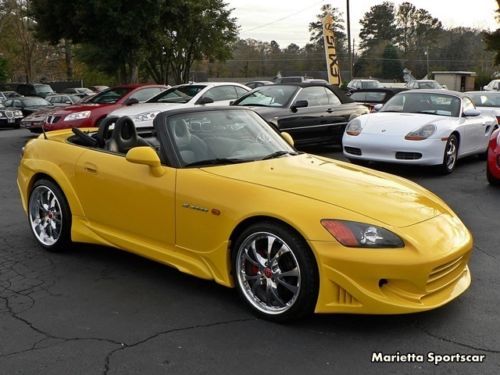 01 honda s2000 6 speed conv spa yellow custom