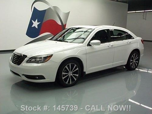 2012 chrysler 200 s sunroof heated leather nav 17k mi!! texas direct auto