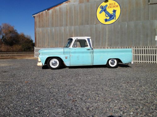 1964 CHEVY C10 FLEET SIDE SHORT BED CALIFORNIA PATINA BARN FIND SHOP TRUCK, image 2