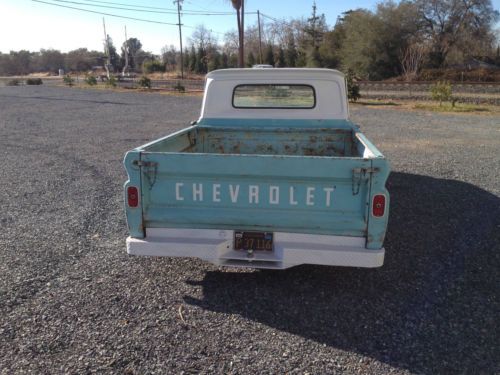 1964 CHEVY C10 FLEET SIDE SHORT BED CALIFORNIA PATINA BARN FIND SHOP TRUCK, image 3