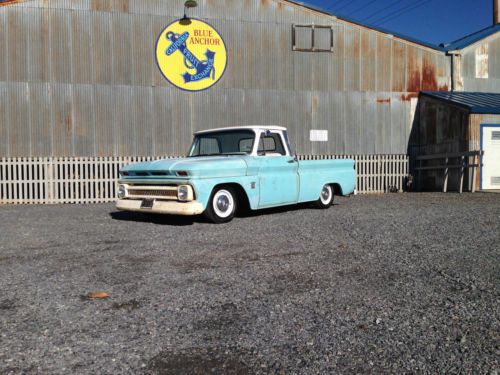 1964 CHEVY C10 FLEET SIDE SHORT BED CALIFORNIA PATINA BARN FIND SHOP TRUCK, image 8