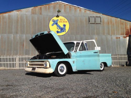 1964 CHEVY C10 FLEET SIDE SHORT BED CALIFORNIA PATINA BARN FIND SHOP TRUCK, image 9