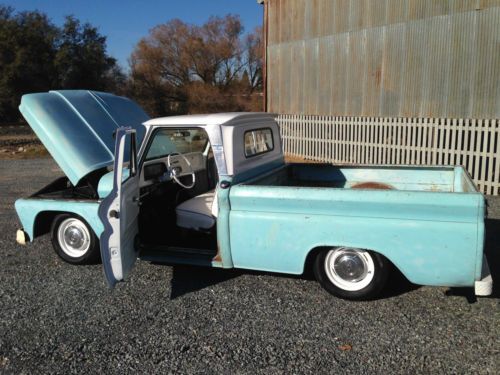 1964 CHEVY C10 FLEET SIDE SHORT BED CALIFORNIA PATINA BARN FIND SHOP TRUCK, image 11