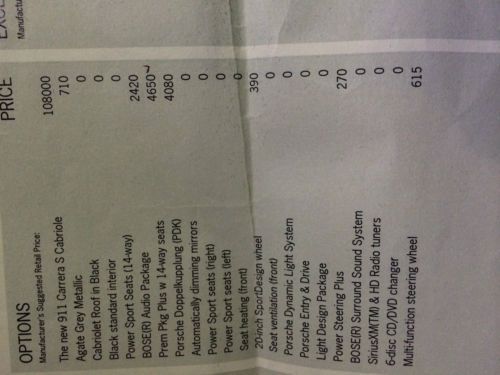 2012 Porsche 911 Carrera S Convertible 2-Door 3.8L 2012 CARRERA 991 S cab, image 7