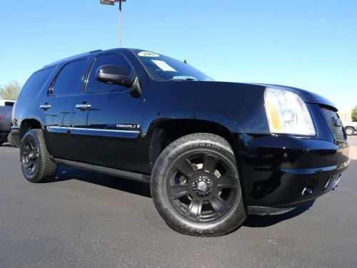 2007 gmc yukon denali awd captains chairs used suv~leather~kmc wheels~low miles!