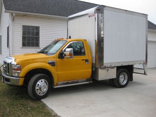 2008 ford f450 super duty, 6.4 power stroke diesel, dry, box van, cab n chassis