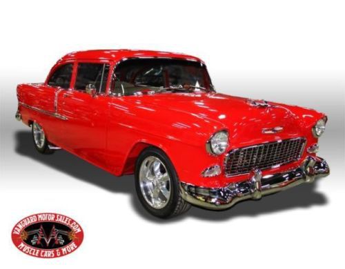 55 chevy frame off restored loaded show car 210 wow