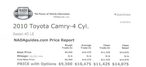 LE Camry 4DR Sedan 2 Owner NO RESERVE, image 8