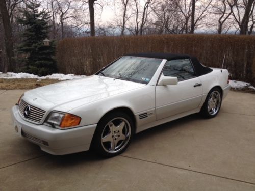 1994 white mercedes-benz sl600 convertible