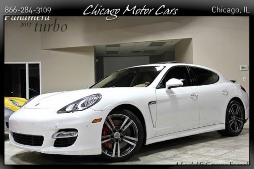 2012 porsche panamera turbo sedan $158k+msrp sport exhaust burmester white wow$$