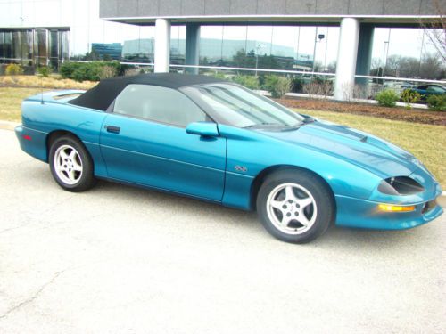 96 camaro ss number 1948 manual transmission teal convertible