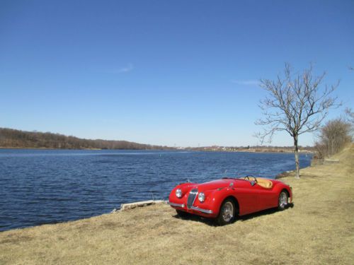 1952 jaguar xk120 ots--older, high quality restoration--fabulous driver.