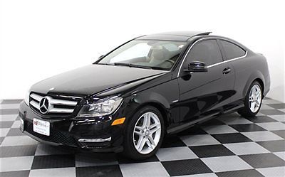 C350 coupe amg sport navigation 12 black/tan 29k miles pano hk back-up camera