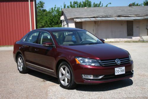 2012 volkswagen passat 4dr sdn 2.0l dsg tdi se navigation w/sunroof no reserve