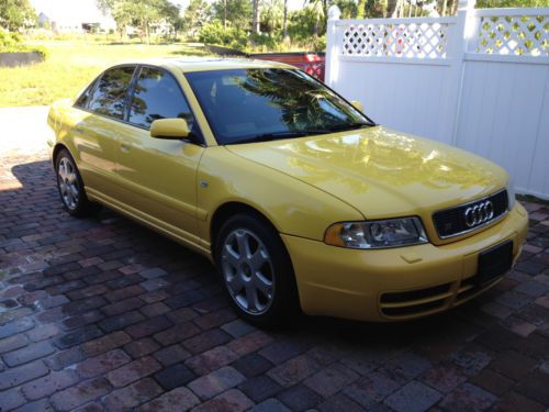 2000 audi s4 imola yellow- 2.7t quattro - very rare - 1 owner car - flawless!!