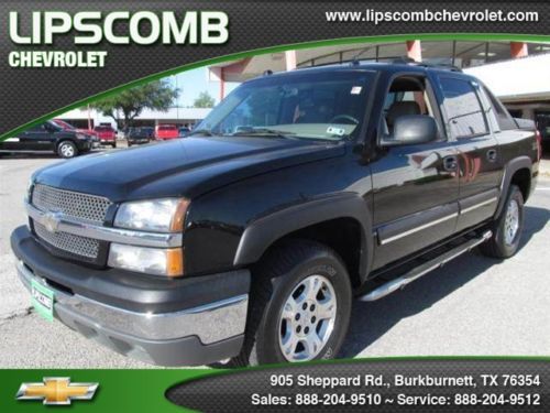 2004 black chevrolet avalanche 1500 z71 crew cab  sunroof leather bluetooth