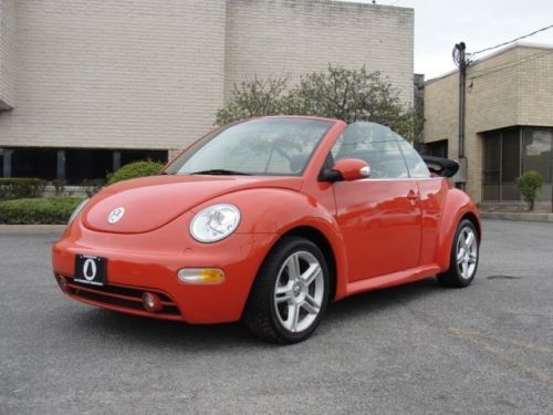 2004 volkswagen beetle gls convertible, rare 5-speed manual, salvage title