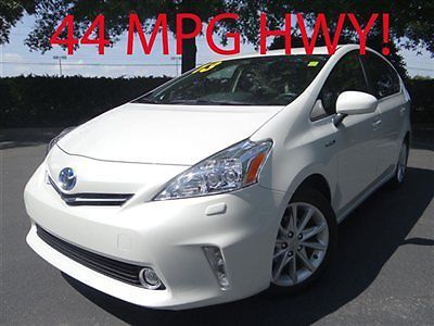 Toyota prius v five low miles 4 dr automatic 1.8l 4 cyl engine blizzard pearl