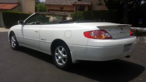 2003 Toyota Solara SLE convertible pearl white with leather interior, image 7